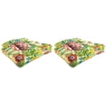 thumbnail image 1 of Jordan Manufacturing 18" x 18" Sun River Garden Multicolor Floral Square Tufted Contoured Outdoor Wicker Seat Cushion (2 Pack), 1 of 15