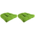 thumbnail image 1 of Jordan Manufacturing 18" x 18" Veranda Citrus Green Solid Square Tufted Contoured Outdoor Wicker Seat Cushion (2 Pack), 1 of 12