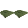 thumbnail image 1 of Jordan Manufacturing 18" x 18" Veranda Hunter Green Solid Square Tufted Contoured Outdoor Wicker Seat Cushion (2 Pack), 1 of 12