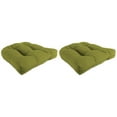 thumbnail image 1 of Jordan Manufacturing 18" x 18" Veranda Kiwi Green Solid Square Tufted Contoured Outdoor Wicker Seat Cushion (2 Pack), 1 of 12