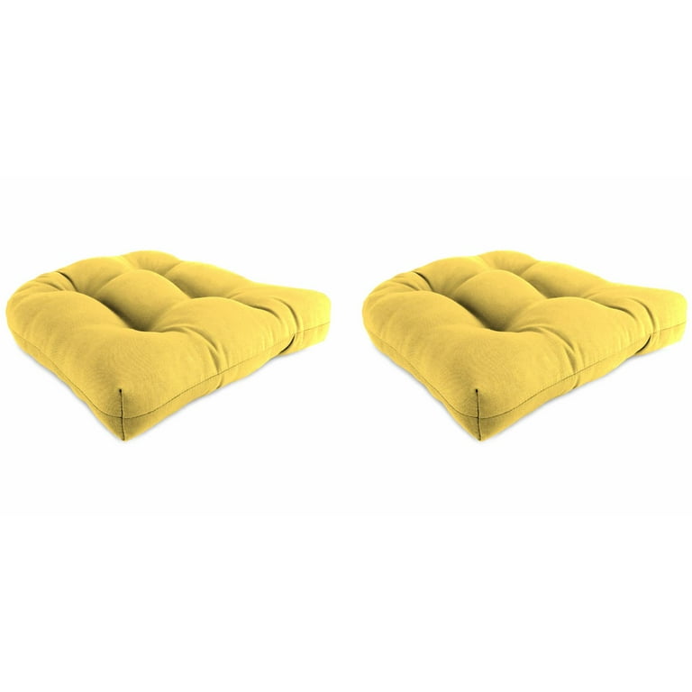 Jordan Manufacturing 18 x 18 in. Square Tufted Outdoor Wicker Seat Cushion Set of 2 Walmart