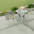 thumbnail image 1 of Jordan Manufacturing 19" x 17" Beige Leaves Outdoor Seat Cushion with Ties (Set of 2), 1 of 2