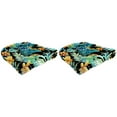thumbnail image 1 of Jordan Manufacturing 19" x 19" Beachcrest Caviar Black Floral Square Tufted Contoured Outdoor Wicker Seat Cushion (2 Pack), 1 of 12