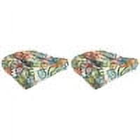 Jordan Manufacturing 19" x 19" Copeland Fiesta Multicolor Floral Square Tufted Outdoor Wicker Seat Cushions (2 Pack)