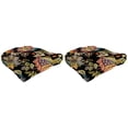 thumbnail image 1 of Jordan Manufacturing 19" x 19" Telfair Midnight Multicolor Paisley Square Tufted Outdoor Wicker Seat Cushion with Rounded Back Corners (2 Pack), 1 of 12