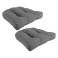 thumbnail image 1 of Jordan Manufacturing 19" x 19" Zayne Volcanic Gray Crosshatch Square Tufted Contoured Outdoor Wicker Seat Cushion (2 Pack), 1 of 8