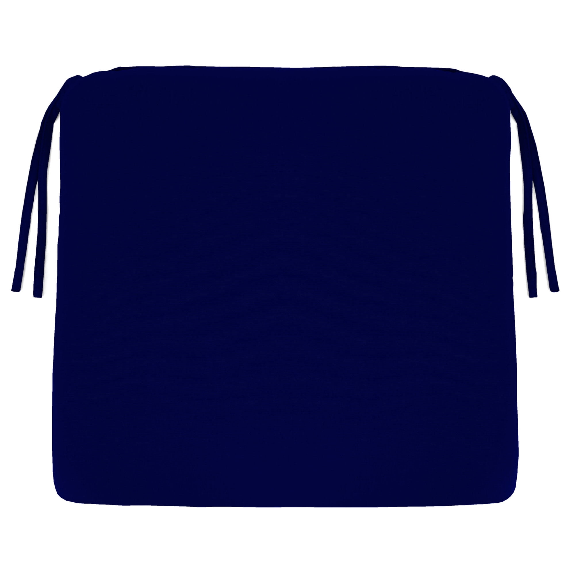 Jordan Manufacturing 20.25" x 20.75" Midnight Navy Solid Square Outdoor Chair Pad Seat Cushion with Ties