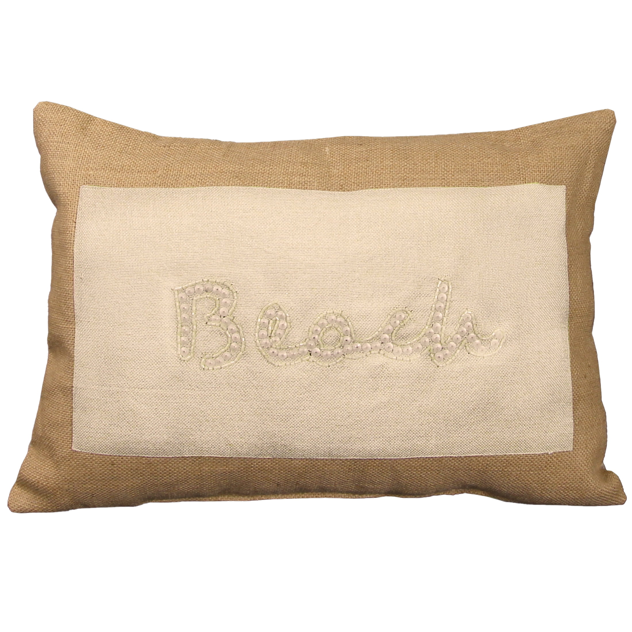 Jordan Manufacturing Knife Edge 20" x 14" Beaded Lumbar Toss Pillow