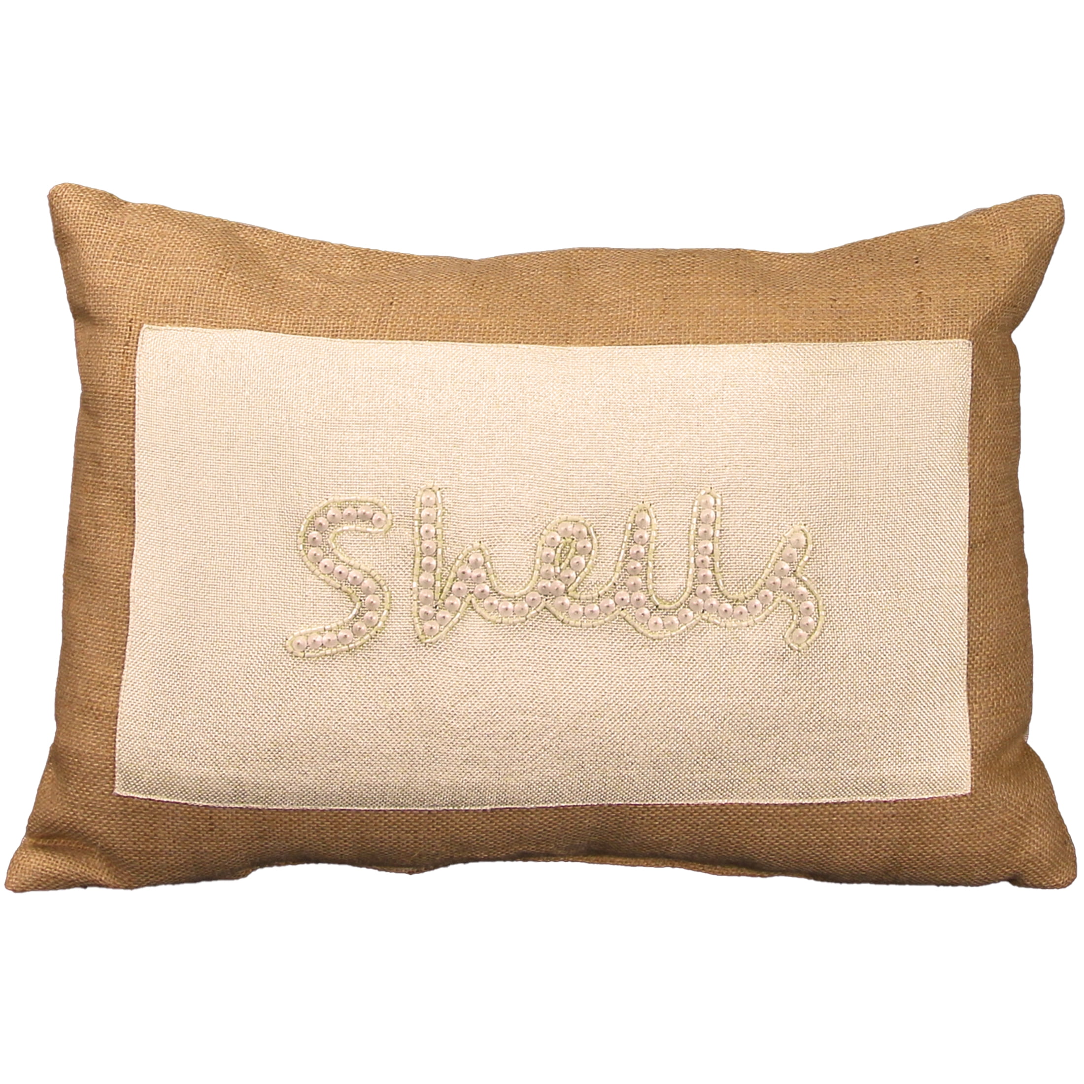Jordan Manufacturing Knife Edge 20"x14" Beaded Lumbar Toss Pillow