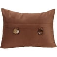 thumbnail image 1 of Jordan Manufacturing 20" x 14" Cinnamon Solid Rectangular Reversible Decorative Lumbar Throw Pillow with Front Buttons, 1 of 5