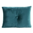 thumbnail image 1 of Jordan Manufacturing 20" x 14" Emerald Green Solid Rectangular Tufted Decorative Lumbar Throw Pillow with Fabric Button, 1 of 4