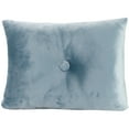 thumbnail image 1 of Jordan Manufacturing 20" x 14" Light Teal Solid Rectangular Tufted Decorative Lumbar Throw Pillow with Fabric Button, 1 of 4