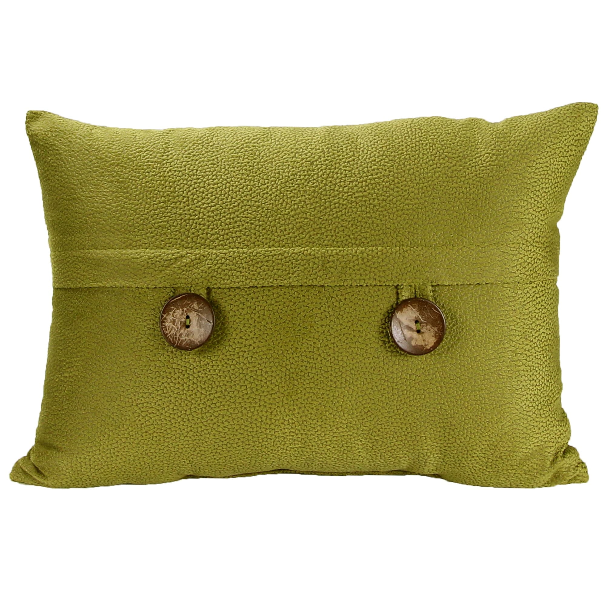Jordan Manufacturing 20" x 14" Solid Reversible Decorative Lumbar Throw Pillow with Buttons Citrus