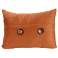 thumbnail image 1 of Jordan Manufacturing 20" x 14" Solid Reversible Decorative Lumbar Throw Pillow with Buttons Rust, 1 of 5