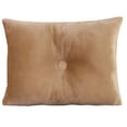 thumbnail image 1 of Jordan Manufacturing 20" x 14" Tan Solid Rectangular Tufted Decorative Lumbar Throw Pillow with Fabric Button, 1 of 5