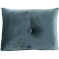 thumbnail image 1 of Jordan Manufacturing 20" x 14" Turkish Blue Solid Rectangular Tufted Decorative Lumbar Throw Pillow with Fabric Button, 1 of 4