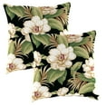 thumbnail image 1 of Jordan Manufacturing 20" x 20" Caroline Midnight Black Floral Square Outdoor Throw Pillow (2 Pack), 1 of 9