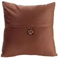 thumbnail image 1 of Jordan Manufacturing 20" x 20" Cinnamon Solid Square Reversible Decorative Throw Pillow with Front Button, 1 of 5