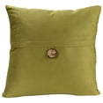 thumbnail image 1 of Jordan Manufacturing 20" x 20" Citron Solid Square Reversible Decorative Throw Pillow with Front Button, 1 of 5
