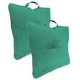 thumbnail image 1 of Jordan Manufacturing 20" x 20" Federal Bayou Teal Solid Square Tufted Outdoor Floor Cushion with Handle (2 Pack), 1 of 10