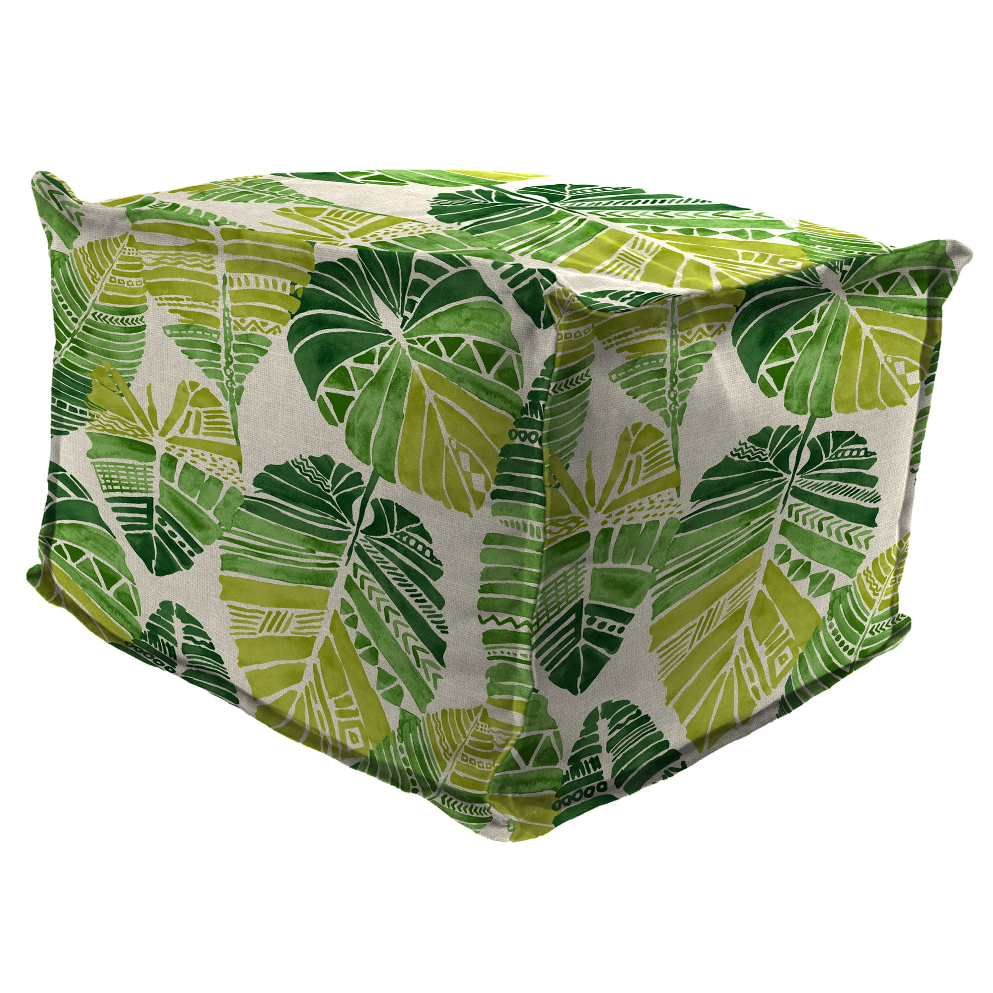 Jordan Manufacturing 20" x 20" Hixon Palm Green Leaves Square Outdoor ...