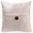 thumbnail image 1 of Jordan Manufacturing 20" x 20" Ivory Solid Square Reversible Decorative Throw Pillow with Front Button, 1 of 5