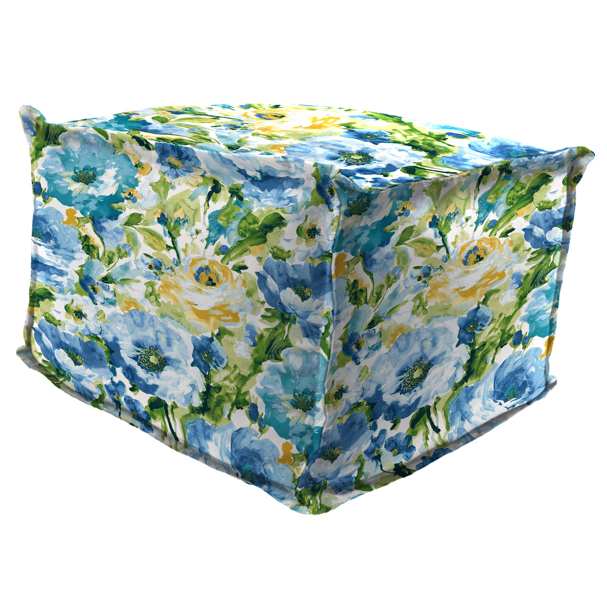 Jordan Manufacturing 20" x 20" Lessandra Sun Blue Floral Square Outdoor ...
