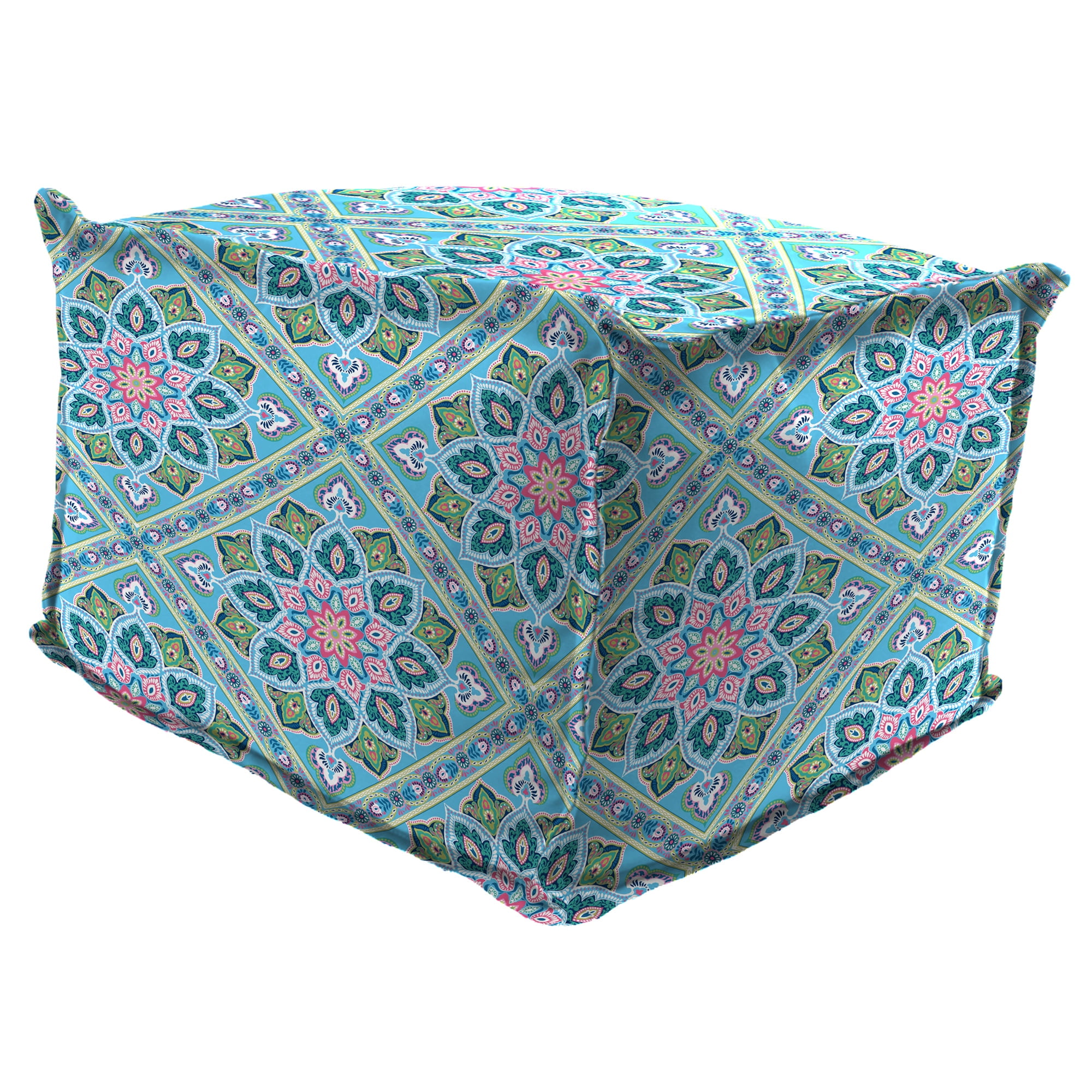 Jordan Manufacturing 20" x 20" Medlo Island Teal Medallion Square ...