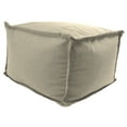 thumbnail image 1 of Jordan Manufacturing 20" x 20" Tory Bisque Tan Solid Square Outdoor Pouf Ottoman with Flange, 1 of 9