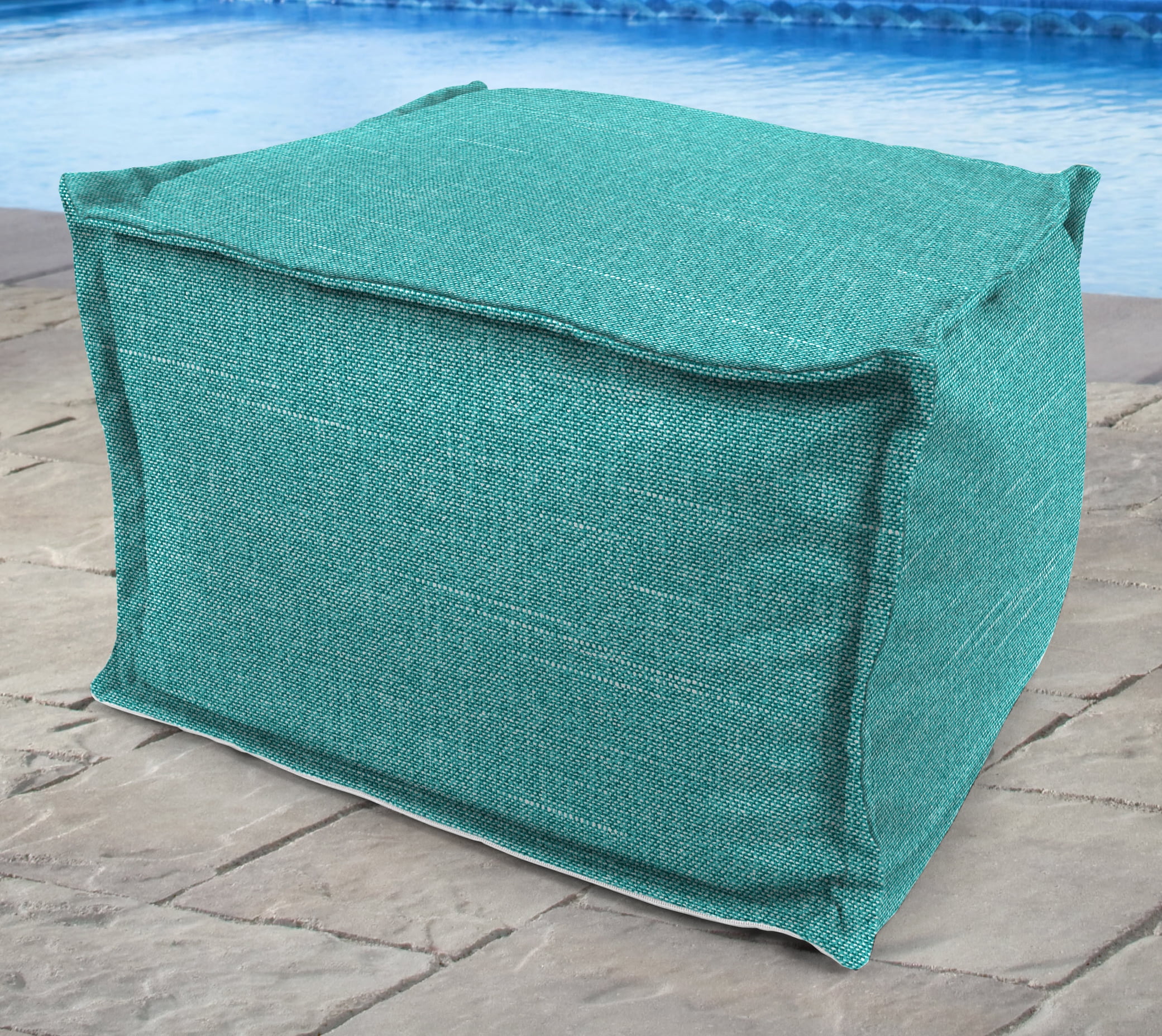 Jordan Manufacturing 20" x 20" Tory Caribe Teal Solid Square Outdoor ...