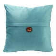 thumbnail image 1 of Jordan Manufacturing 20" x 20" Turquoise Solid Square Reversible Decorative Throw Pillow with Front Button, 1 of 5