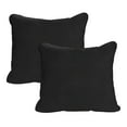 thumbnail image 1 of Jordan Manufacturing 21" x 24" Canvas Black Solid Rectangular Outdoor Deep Seat Chair Back Cushion with Welt (2 Pack), 1 of 9