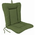 thumbnail image 1 of Jordan Manufacturing 21" x 38" Green Solid Outdoor Chair Cushion with Ties and Loop, 1 of 12
