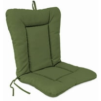 Jordan Manufacturing 21" x 38" Green Solid Outdoor Chair Cushion with Ties and Loop