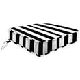 thumbnail image 1 of Jordan Manufacturing 22.5" x 22.5" Awning Onyx Black Stripe Square Outdoor Deep Seat Cushion with Ties and Welt, 1 of 10