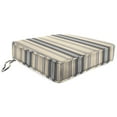 thumbnail image 1 of Jordan Manufacturing 22.5" x 22.5" Clyde Grey Stripe Square Outdoor Deep Seat Cushion with Ties and Welt, 1 of 9