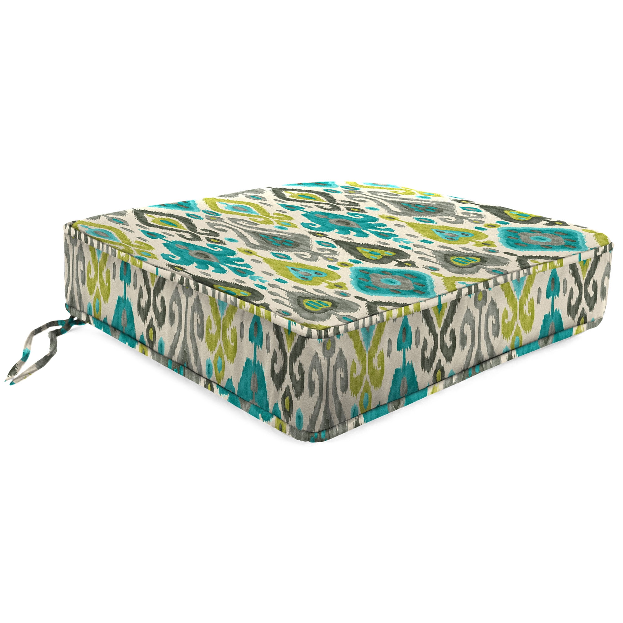 Outdoor ottoman cushion with ties hotsell