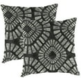 thumbnail image 1 of Jordan Manufacturing 22" x 22" Maloa Asphalt Black Ikat Square Outdoor Throw Pillow (2 Pack), 1 of 10
