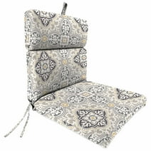 Jordan Manufacturing 22 x 44 in. Rectangular Outdoor Chair Cushion with Ties and Hanger Loop