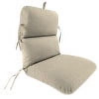 Jordan Manufacturing 22" x 45" Tory Bisque Knife Edge Outdoor Chair Cushion with Ties and Hanger Loop