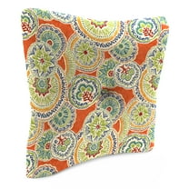 Jordan Manufacturing 23.5" x 24" Ananda Poppy Multicolor Paisley Square Tufted Outdoor Deep Seat Chair Back Cushion with Fabric Button