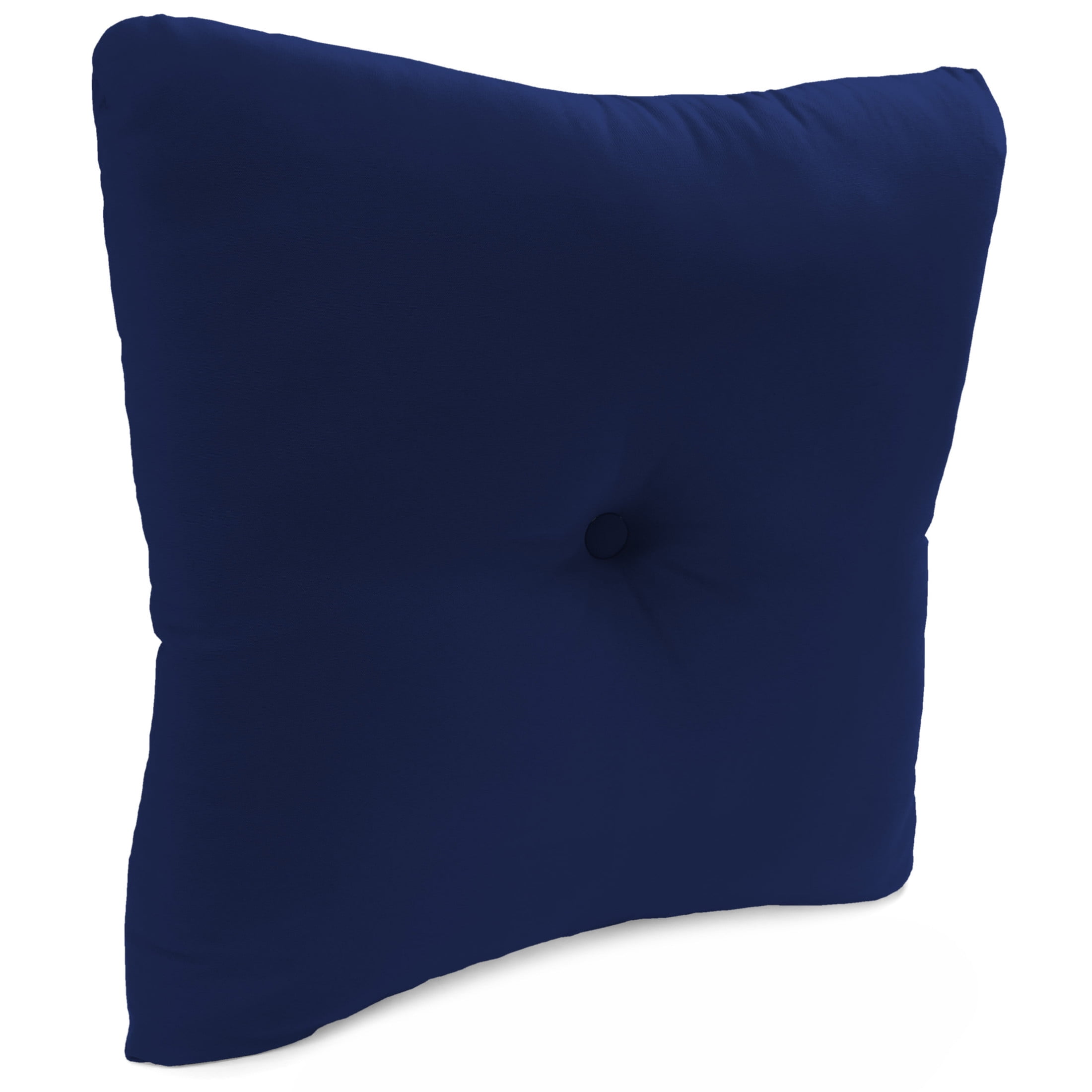 Jordan Manufacturing 23.5" x 24" Canvas Navy Solid Square Tufted Outdoor Deep Seat Chair Back Cushion with Fabric Button