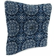thumbnail image 1 of Jordan Manufacturing 23.5" x 24" Dresden Midnight Navy Damask Square Tufted Outdoor Deep Seat Chair Back Cushion with Fabric Button, 1 of 10