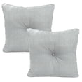 thumbnail image 1 of Jordan Manufacturing 23.5" x 24" Tahiti Gray Solid Square Tufted Outdoor Deep Seat Chair Back Cushion with Fabric Button (2 Pack), 1 of 10
