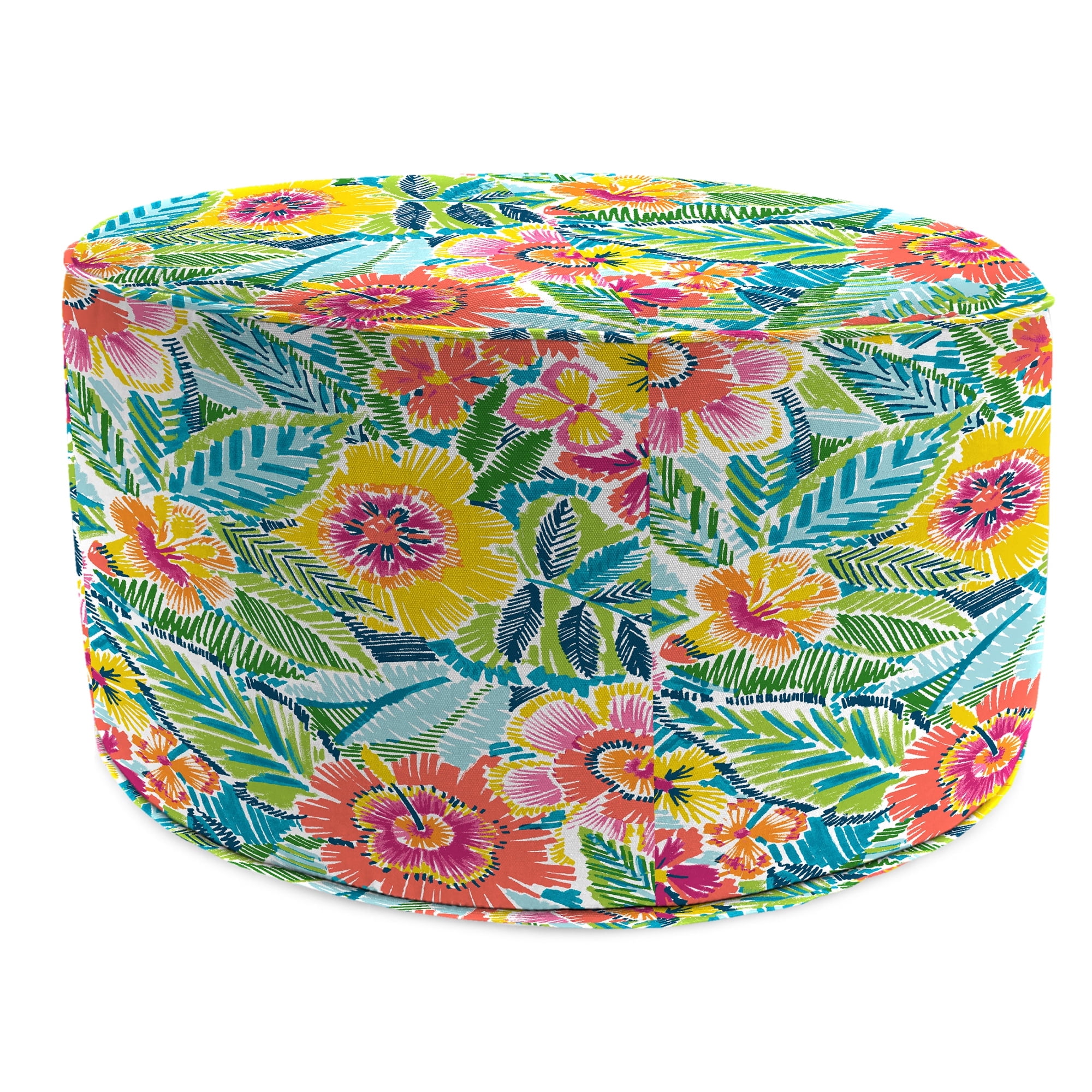 Free Shipping! Jordan Manufacturing 24" Round Outdoor Pouf Ottoman with Welt - Walmart.com