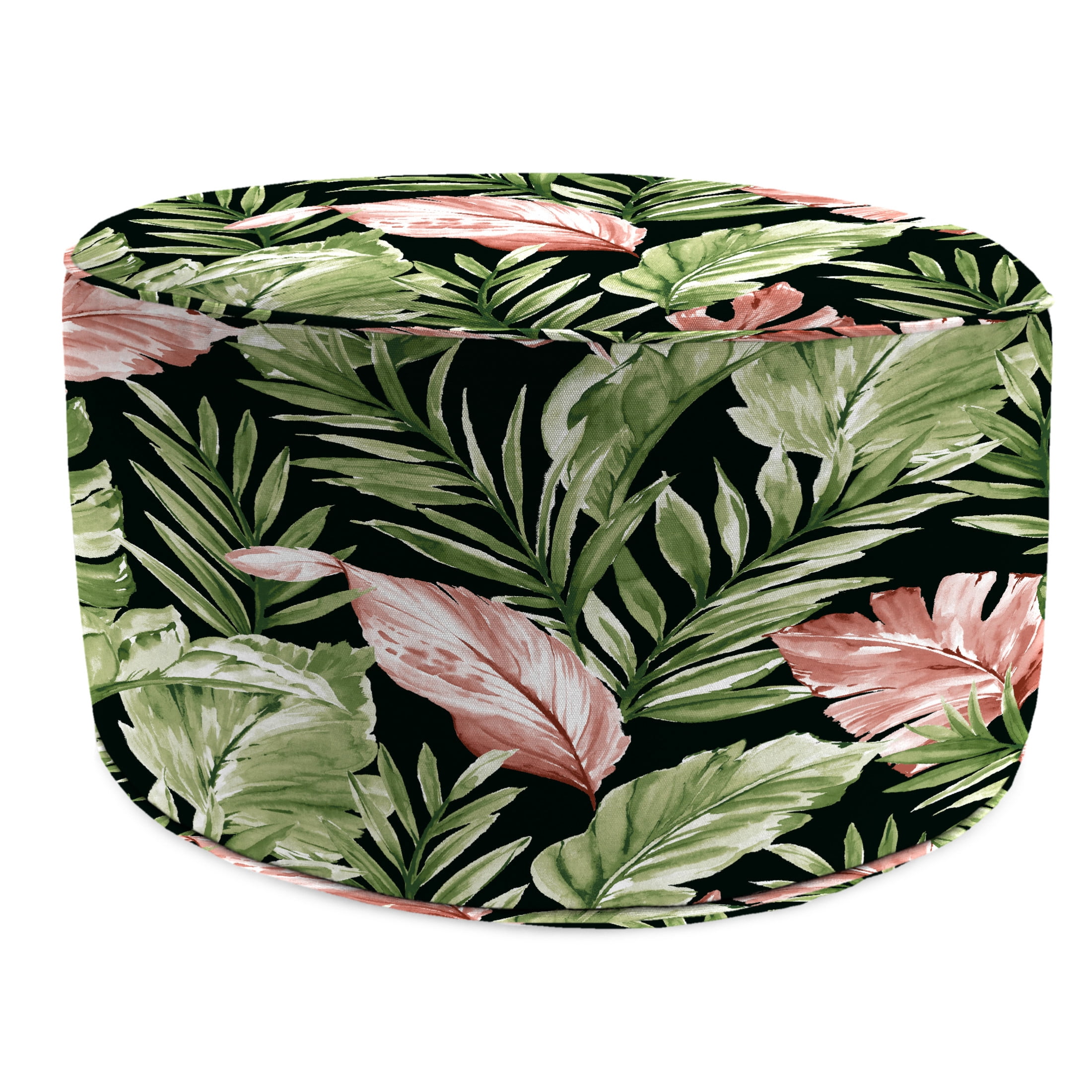 Jordan Manufacturing 24" Zealand Midnight Green Leaves Round Outdoor ...
