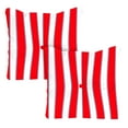 thumbnail image 1 of Jordan Manufacturing 24" x 24" Providence Red, White and Blue Stripe Square Tufted Outdoor Deep Seat Chair Back Cushion with Fabric Button (2 Pack), 1 of 10