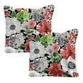 thumbnail image 1 of Jordan Manufacturing 24" x 24" Tamani Black Floral Square Tufted Outdoor Deep Seat Chair Back Cushion with Fabric Button (2 Pack), 1 of 10