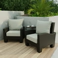 thumbnail image 1 of Jordan Manufacturing 24" x 47" Grey Solid Outdoor Deep Seat Chair Cushion Set, 1 of 3