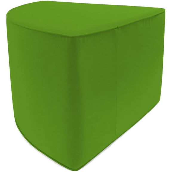 Jordan Manufacturing 25" x 34" Solid Veranda Citrus Outdoor Corner Wedge Pouf/Ottoman